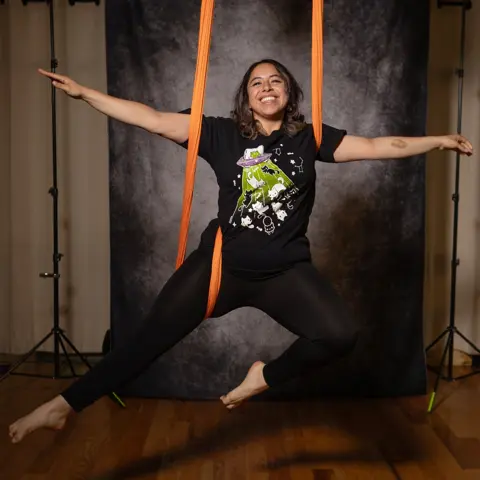 Itzel - Aerial yoga training graduate from Mexico